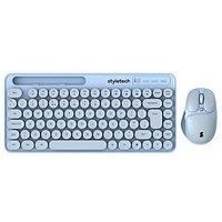Styletech Mk520 Wireless Pastel Keyboard And Mouse Bundle - Sky