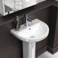 Nuie Harmony Basin and Full Pedestal 500mm Wide - 1 Tap Hole