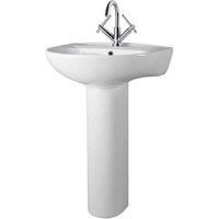 nuie Melbourne Large 550mm 1 Tap Hole Basin & Pedestal