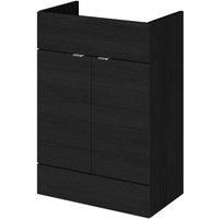 Hudson Reed 600Mm Vanity Unit - Black Woodgrain