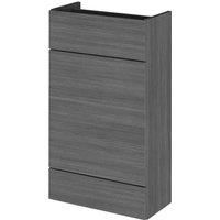 Hudson Reed 500Mm Wc Unit - Compact - Grey Woodgrain