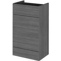 Hudson Reed 500Mm Wc Unit - Grey Woodgrain