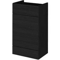Hudson Reed 500Mm Wc Unit - Black Woodgrain