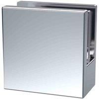 Nuie WRSF001 £ Modern Bathroom Wetroom Support Foot and Wall Bracket, 45mm x 45mm x 25mm, Polished Chrome, Silver