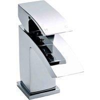 Modern Basin Mixer Tap Polished Chrome Single Lever Deck Mounted Bathroom Tap