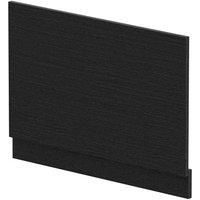 Nuie Athena Bath End Panel 560mm H x 800mm W - Charcoal Black Woodgrain