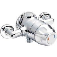 Nuie Exposed Sequential Thermostatic Shower Valve Club Handle - Chrome