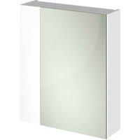Hudson Reed Fusion 600Mm Mirror Unit 75 25 - Gloss White