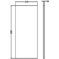 Hudson Reed Fusion Decorative End Panel - Black Woodgrain