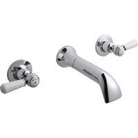 Hudson Reed Topaz Lever Wall Mounted Bath Filler Tap - Chrome
