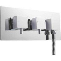 Ultra A3077 Volt Thermostatic Twin Valve with Diverter and Outlet - Chrome