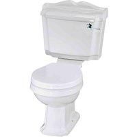 Nuie Close Coupled Toilet White Modern Pan Cistern & Soft Close Seat Bathroom