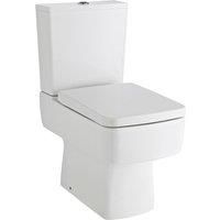 Nuie CBL008 Modern Compact Semi Flush to Wall Pan and Cistern WC Toilet (No Seat), 800mm x 355mm, White