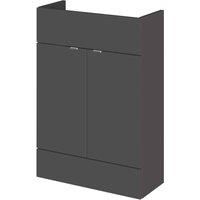 Hudson Reed 600Mm Vanity Unit - Compact - Gloss Grey