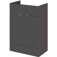 Hudson Reed 600Mm Vanity Unit - Gloss Grey