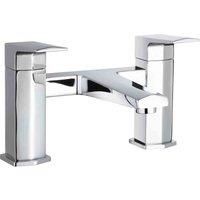 Nuie HDY303 Hardy | Modern Bathroom Deck Mounted Square Bath Filler Tap, 151mm x 230mm, Chrome