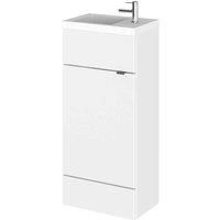 Hudson Reed Fusion Compact Vanity Unit with Basin 400mm Wide - Gloss White