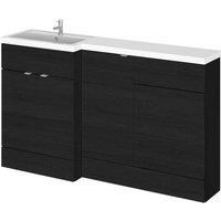 Hudson Reed Fusion 1500Mm Combination - Fd Option 1 - Lh - Black Woodgrain