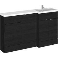 Hudson Reed Fusion 1500Mm Combination - Fd Option 1 - Rh - Black Woodgrain