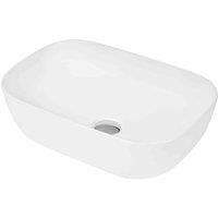 Nuie Square Countertop Vessel Wash Basin 455mm White Ceramic Bathroom Sink