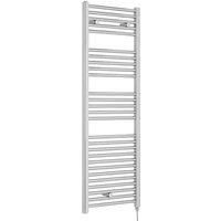 Nuie Electric Heated Ladder Towel Rail 1375x480mm Steel Chrome Bathroom Radiator