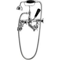Bayswater Hex Chrome Wall Mounted Bath Shower Mixer