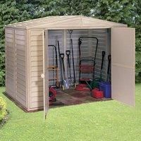 8' x 5'3" Saffron Plastic Vinyl Apex Shed (Includes Foundation Kit and Skylight) (2.39m x 1.6m)