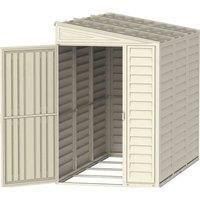 Storemore Saffron 4x8ft Lean-to Vinyl Garden Shed With Foundation Kit, Cream