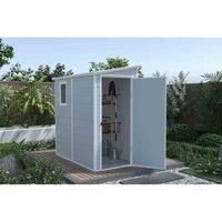 4' x 6' Lotus Veritas Lean To Plastic Shed with Floor (1.11m x 1.91m)