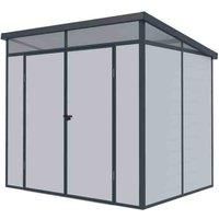 8' x 6' Lotus Canto Grey Plastic Shed (2.38m x 1.92m)