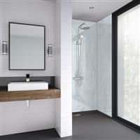 Mermaid Eiger Laminate Shower Wall Panel Tongue & Groove 2420mm x 1185mm in Blue