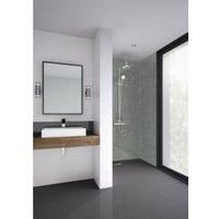 Mermaid Brutalist Laminate Single Shower Panel - 2400 x 585mm