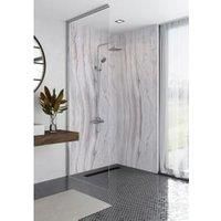 Splashwall Elite Matt Grey & white Left or right-handed Rectangular Bath panel (W)1200mm