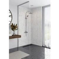 Splashwall Elite Matt Padova 1 sided Shower Wall panel kit (L)2420mm (W)1200mm (T)11mm
