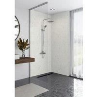 Mermaid Elite Quartzo Bianco Post Form Single Shower Panel  2420 x 1200mm