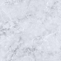 Splashwall Elite Matt Smoked Grey Marble Effect Fixed Post Formed Shower Wall Panel (H)2420mm (W)1200mm (T)10mm