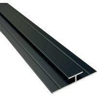 Wetwall Alloy Matt Black H-Section - 2440mm