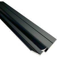 Wetwall Alloy Matt Black Internal Corner - 2440mm