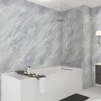 Wetwall Mermaid Brera Marble Tongue & Groove Single Shower Panel - 2420 x 585 x 11mm