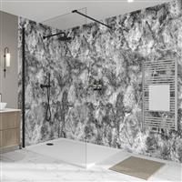 Wetwall Elite Bathroom Wall Panel 2420 x 580mm in Onyx Grigio Plastic