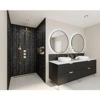 Wetwall Nero Portoro Alloy Single Shower Panel - 2440 x 1200 x 4mm