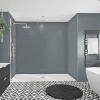 Wetwall Storm Blue Alloy Single Shower Panel - 2440 x 900 x 4mm
