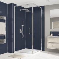 Wetwall Deep Sea Blue Alloy Single Shower Panel - 2440 x 900 x 4mm