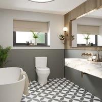 Wetwall Battleship Grey Alloy Single Shower Panel - 2440 x 900 x 4mm
