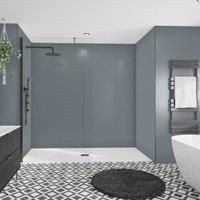 Wetwall Cadet Alloy Single Shower Panel - 2440 x 600 x 4mm