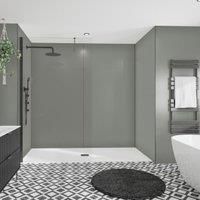 Wetwall Battleship Grey Alloy Single Shower Panel - 2440 x 600 x 4mm