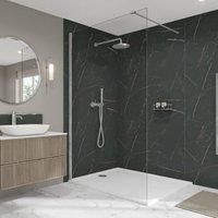 Wetwall Marbre Celeste Elite Collection 3 Sided Long Wall Shower Panel Kit - 1700 x 900mm