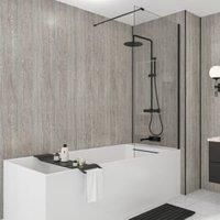 Wetwall Silver Oak Mermaid Collection 2 Sided Long Wall Shower Panel Kit - 1700 x 900mm