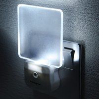 Integral LED, Plug in Walls with Dusk to Dawn Photocell, Auto Sensor Night Lighting for Hallways, Stairs, Bedrooms, Landings, Children’s Room, Baby, Kids, Infants Nursery, Kitchen, Acrylic, 0.6 W