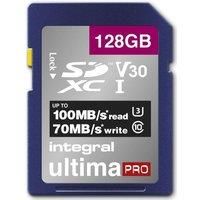 Integral 128GB SD card 4K Video Premium High Speed SD Memory Card Up to 100MB/s V30 UHS-I U3 C10